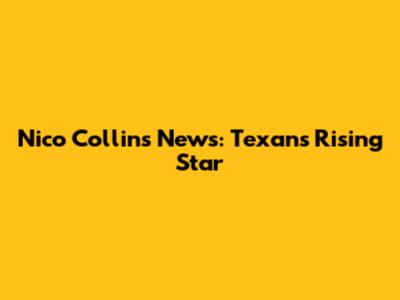 Nico Collins News: Texans' Rising Star