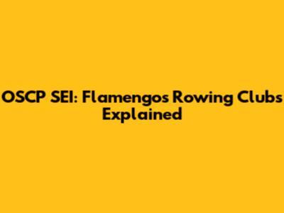 OSCP SEI: Flamengo's Rowing Clubs Explained