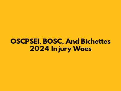 OSCPSEI, BOSC, And Bichette's 2024 Injury Woes