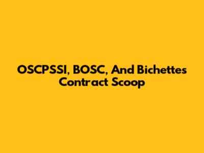 OSCPSSI, BOSC, And Bichette's Contract Scoop