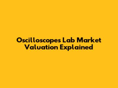 Oscilloscopes Lab Market Valuation Explained