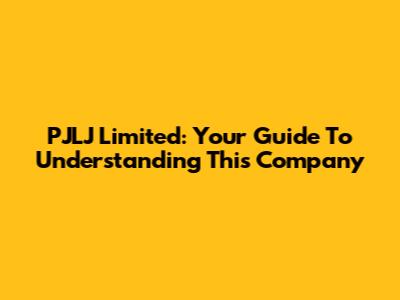 PJLJ Limited: Your Guide To Understanding This Company