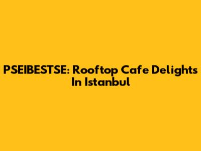 PSEIBESTSE: Rooftop Cafe Delights In Istanbul