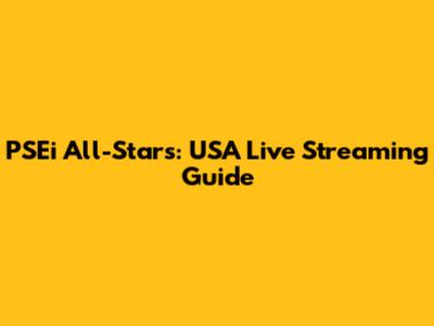 PSEi All-Stars: USA Live Streaming Guide