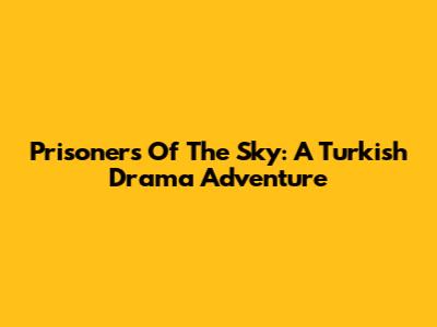 Prisoners Of The Sky: A Turkish Drama Adventure