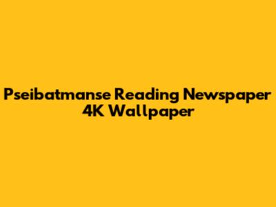 Pseibatmanse Reading Newspaper 4K Wallpaper