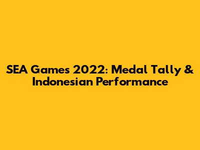SEA Games 2022: Medal Tally & Indonesian Performance