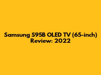 Samsung S95B OLED TV (65-inch) Review: 2022