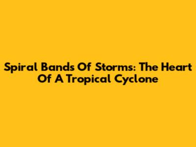Spiral Bands Of Storms: The Heart Of A Tropical Cyclone