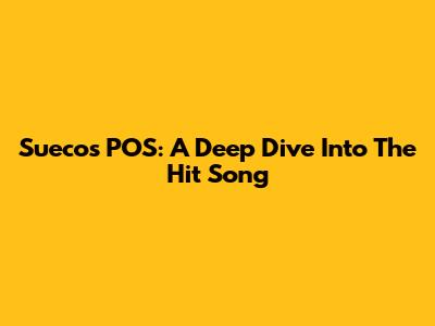 Sueco's POS: A Deep Dive Into The Hit Song