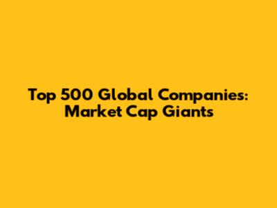Top 500 Global Companies: Market Cap Giants