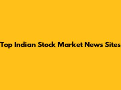 Top Indian Stock Market News Sites