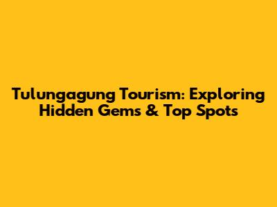 Tulungagung Tourism: Exploring Hidden Gems & Top Spots