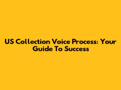 US Collection Voice Process: Your Guide To Success