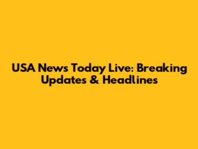 USA News Today Live: Breaking Updates & Headlines