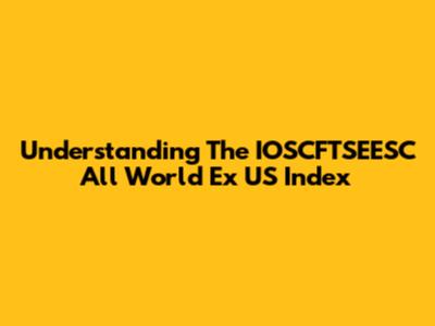 Understanding The IOSCFTSEESC All World Ex US Index