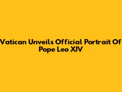 Vatican Unveils Official Portrait Of Pope Leo XIV