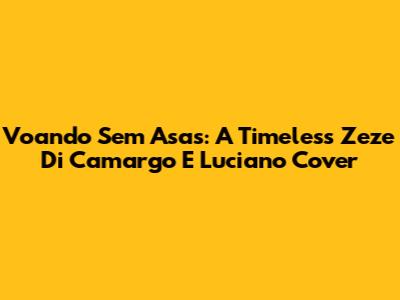 Voando Sem Asas: A Timeless Zeze Di Camargo E Luciano Cover