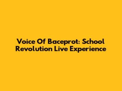 Voice Of Baceprot: School Revolution Live Experience