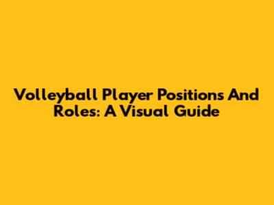 Volleyball Player Positions And Roles: A Visual Guide