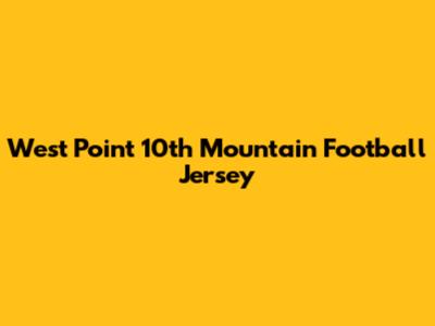 West Point 10th Mountain Football Jersey
